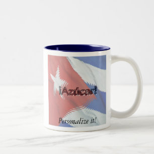 Cuban Flag - Azucar! Personalise it! Two-Tone Coffee Mug