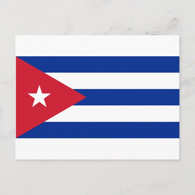 Cuban Flag - Bandera Cubana - Flag of Cuba Postcard (Front)