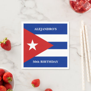 Cuban Flag Birthday Party Napkin