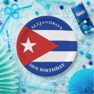 Cuban Flag Birthday Party Paper Plate