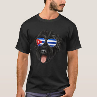 Cuban Flag Bouvier des Flandres Dog Cuba Pocket T-Shirt