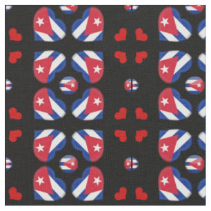 Cuban Flag & Cuba Heart fashion Fabric