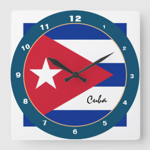 Cuban Flag & Cuba trendy fashion /design clock