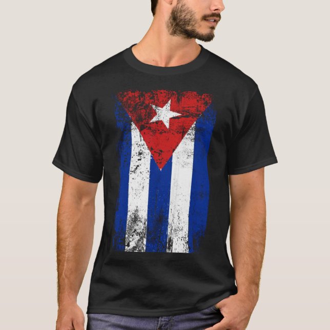 Cuban Flag Cuban Revolution Cuban Pride Vintage T-Shirt (Front)