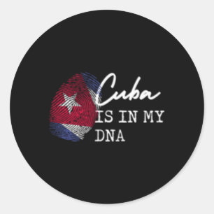 Cuban Flag Dna Cuba Classic Round Sticker