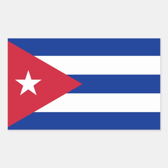 Cuban Flag, Flag of Cuba Rectangular Sticker (Front)