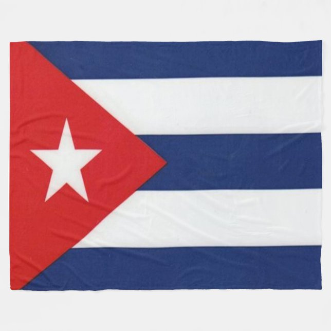 CUBAN FLAG FLEECE BLANKET (Front (Horizontal))