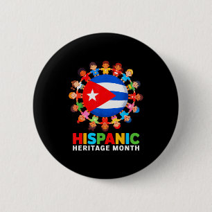 Cuban Flag Hispanic Heritage Month Cuba Boy Girl K 6 Cm Round Badge