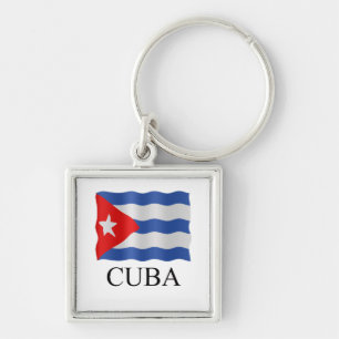 Cuban flag key ring