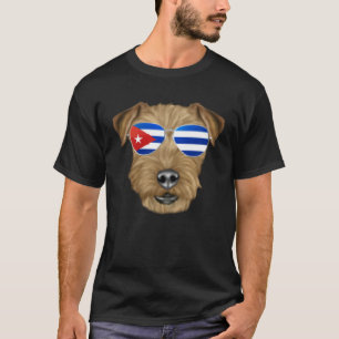 Cuban Flag Lakeland Terrier Dog Cuba Pocket T-Shirt