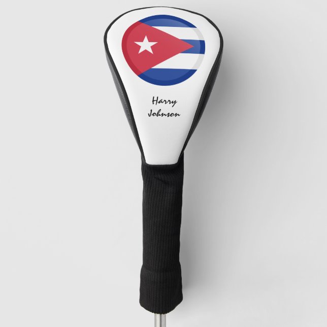 Cuban Flag & Monogrammed Golf Clubs Covers /Cuba (Front)