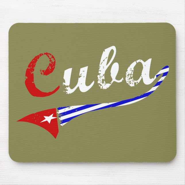 Cuban Flag Mouse Mat (Front)