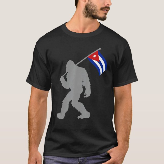 Cuban Flag on Cuba Flag T-Shirt (Front)