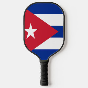 Cuban flag pickleball paddle