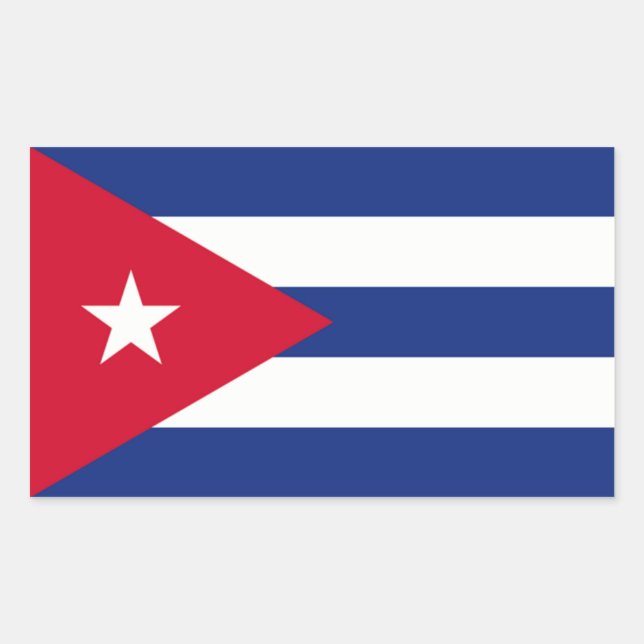 Cuban Flag Rectangular Sticker (Front)