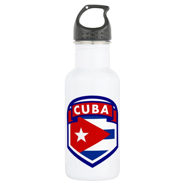 Cuban Flag Shield 532 Ml Water Bottle (Front)