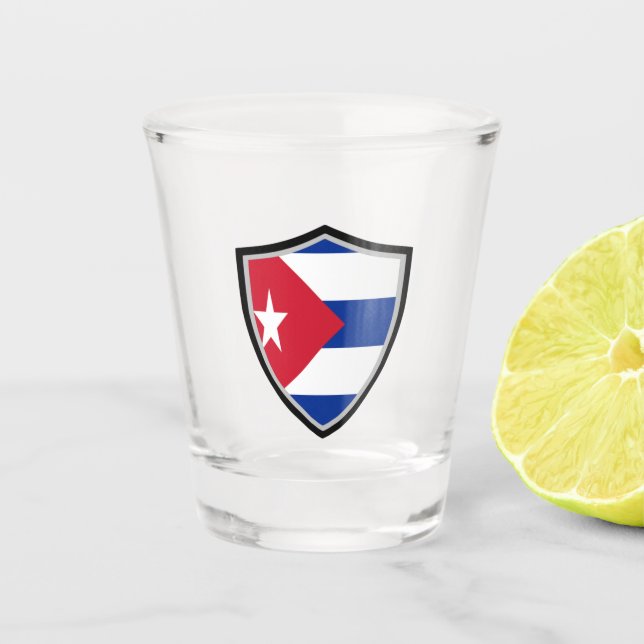 Cuban flag shot glass (Front)