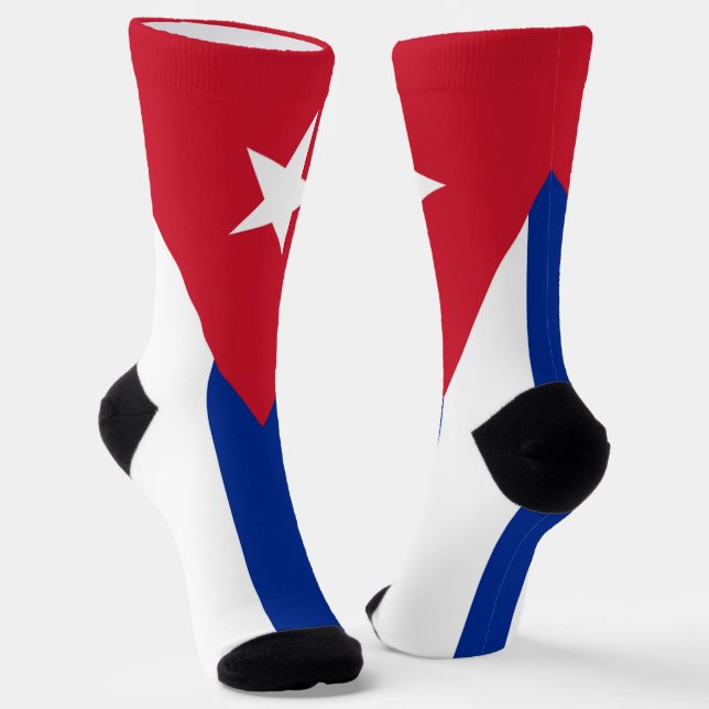 Cuban flag socks (Angled)