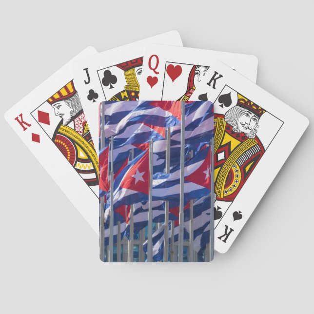 Cuban flags, Havana, Cuba Playing Cards (Back)