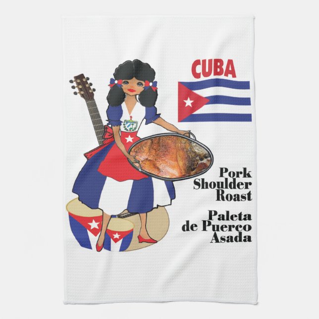Cuban Kitchen towel- Paleta Tea Towel (Vertical)