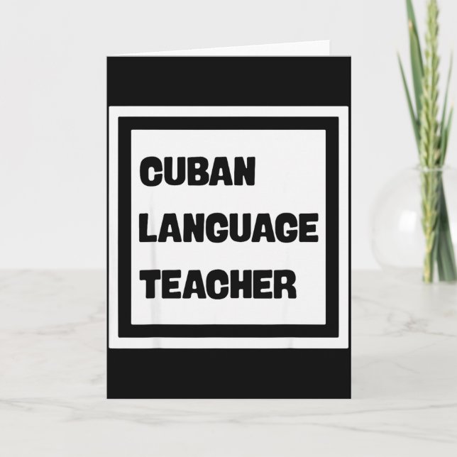 Cuban Language Teacher  Card (Front)