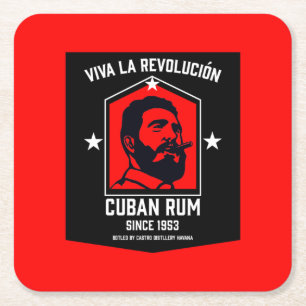 Cuban Libre Rum Drinkers Revolution  Square Paper Coaster