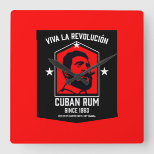 Cuban Libre Rum Drinkers Revolution  Square Wall Clock