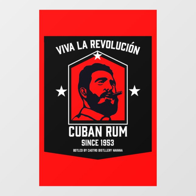 Cuban Libre Rum Drinkers Revolution  Window Cling (Sheet)