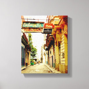 Cuban Photo of Old Havana   Lafayette    Canvas Print
