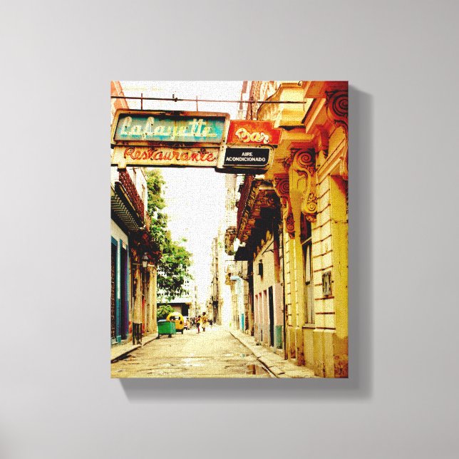 Cuban Photo of Old Havana | Lafayette |  Canvas Print (Front)