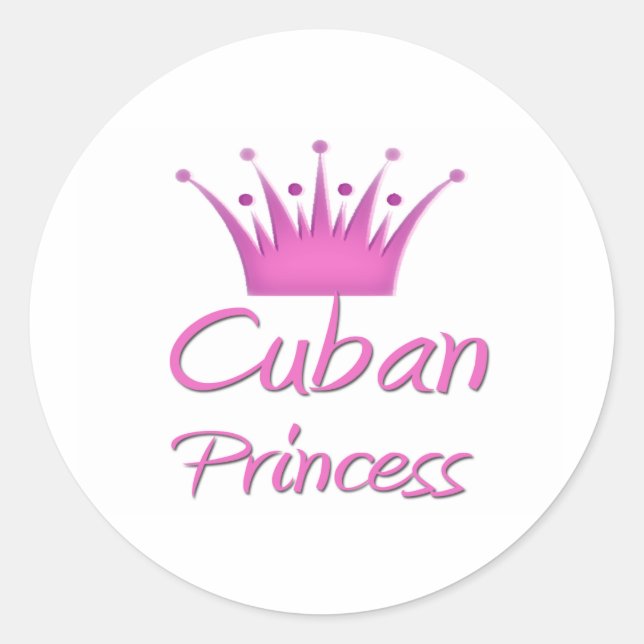 Cuban Princess Classic Round Sticker (Front)