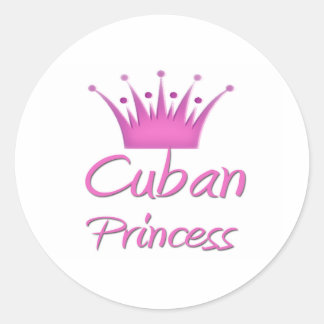 Cuban Princess Classic Round Sticker