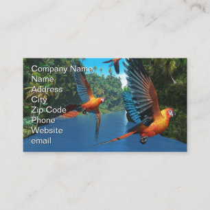 Cuban Red Macaw Business Card
