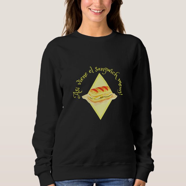 Cuban Sandwich Caveat Dark Background Edition Sweatshirt (Front)