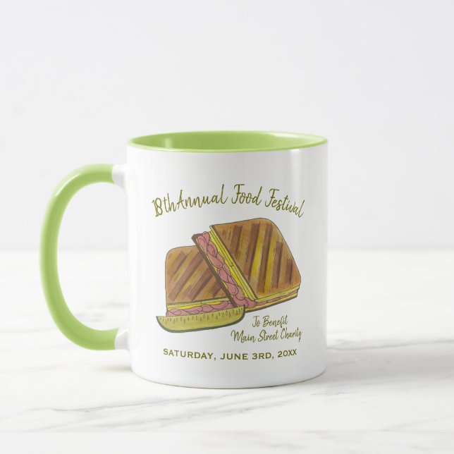 Cuban Sandwich Ham Pork Swiss Cheese Food Festival Mug (Left)