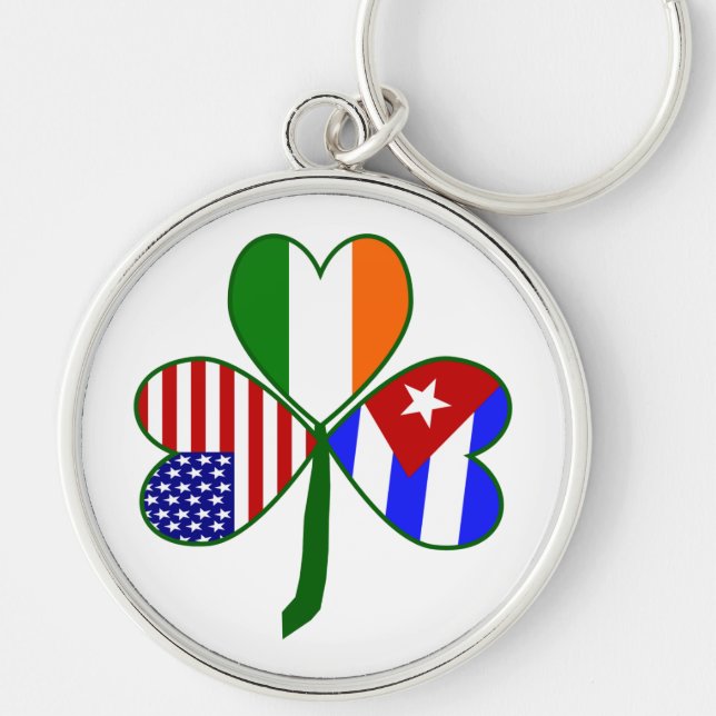 Cuban Shamrock Key Ring (Front)