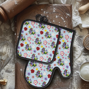 Cuban Snails Purple Mushrooms Oven Mitt & Pot Holder Set