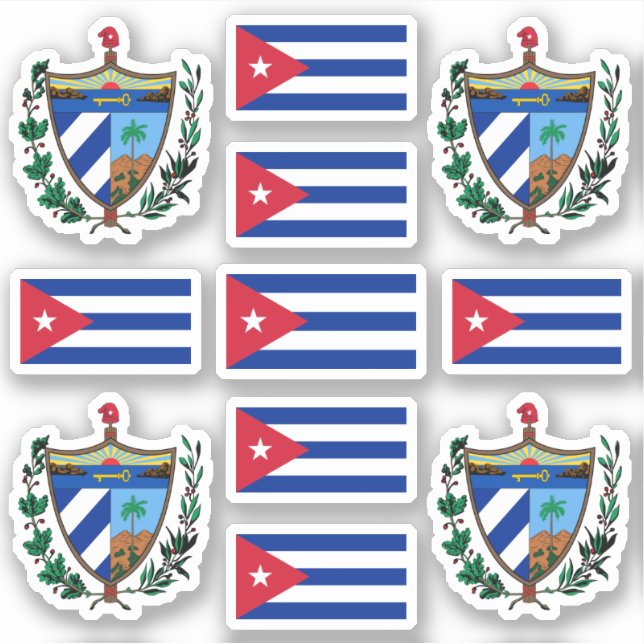 Cuban state symbols / coat of arms and flag (Front)