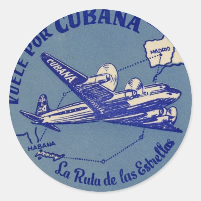 Cubana Vintage Luggage Tag (Front)