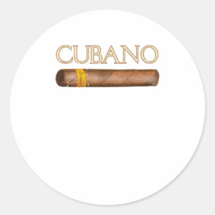 Cubano Cuban Cigar Tee Gift for Men cig Classic Round Sticker