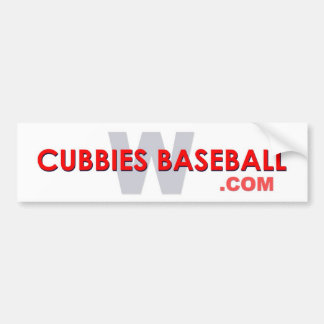 Cubbies Baseball W Bumper Sticker