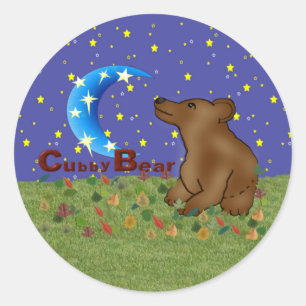 Cubby Bear Classic Round Sticker