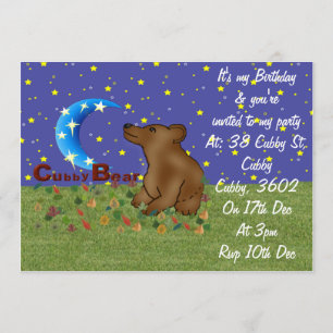 Cubby Bear Invitation