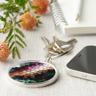 Cube Centric Dark Wind Key Ring