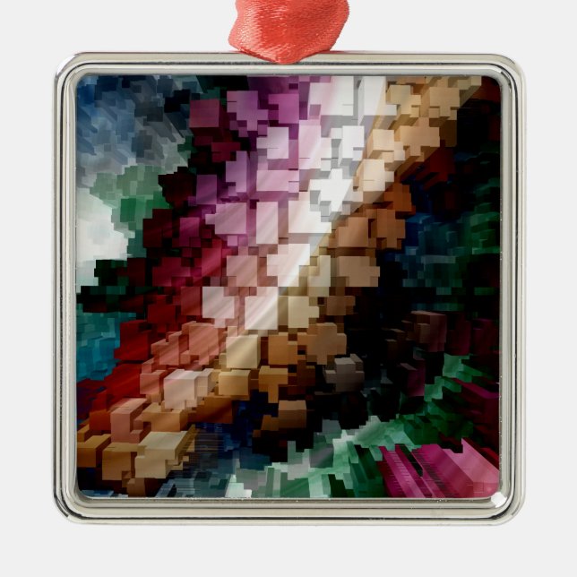 Cube Centric Dark Wind Metal Tree Decoration (Front)