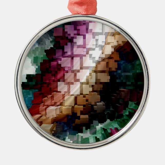 Cube Centric Dark Wind Metal Tree Decoration (Front)