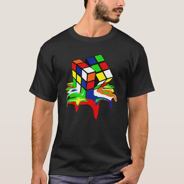 Cube Colourful Awesome Graphic T-Shirt (Front)