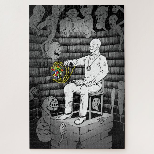 Cube Magic with Monsters Jigsaw Puzzle (Vertical)