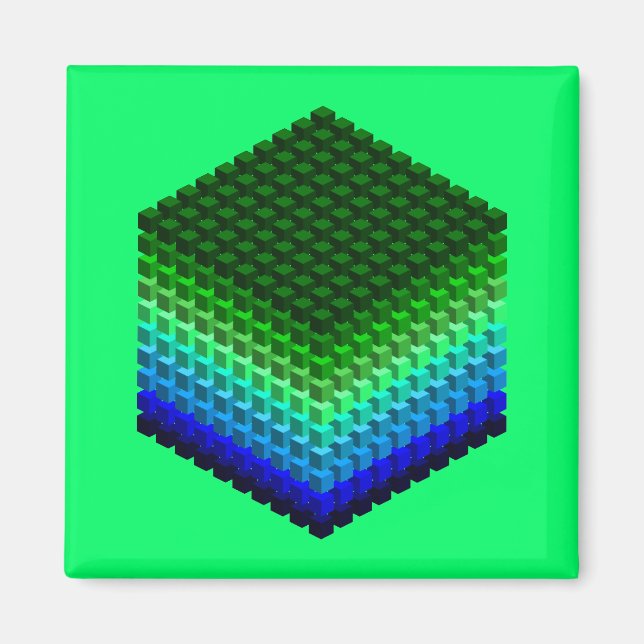 Cube of Cubes 3D Pattern Magnet (Front)