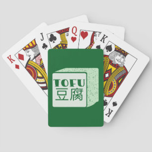 Cube of tofu Japanese writing Playing Cards